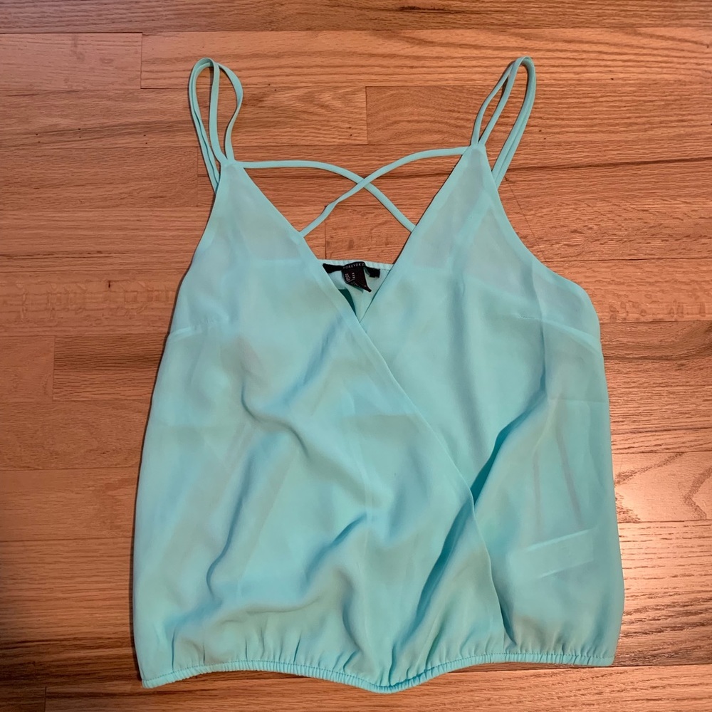 Blue decorative tank top
